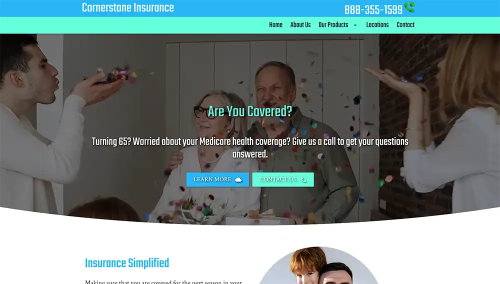 Web Design for Cornerstone Insurance
